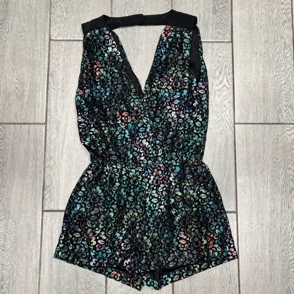 Parker Colorful Lace Romper Size XS - Picture 2 of 8